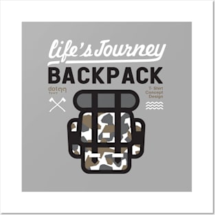 life is journey - backpack Posters and Art